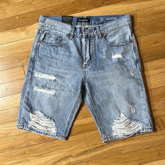 NWT Blank NYC Wooster Distressed Men’s Shorts Size 30 Slim Fit - Picture 2 of 8